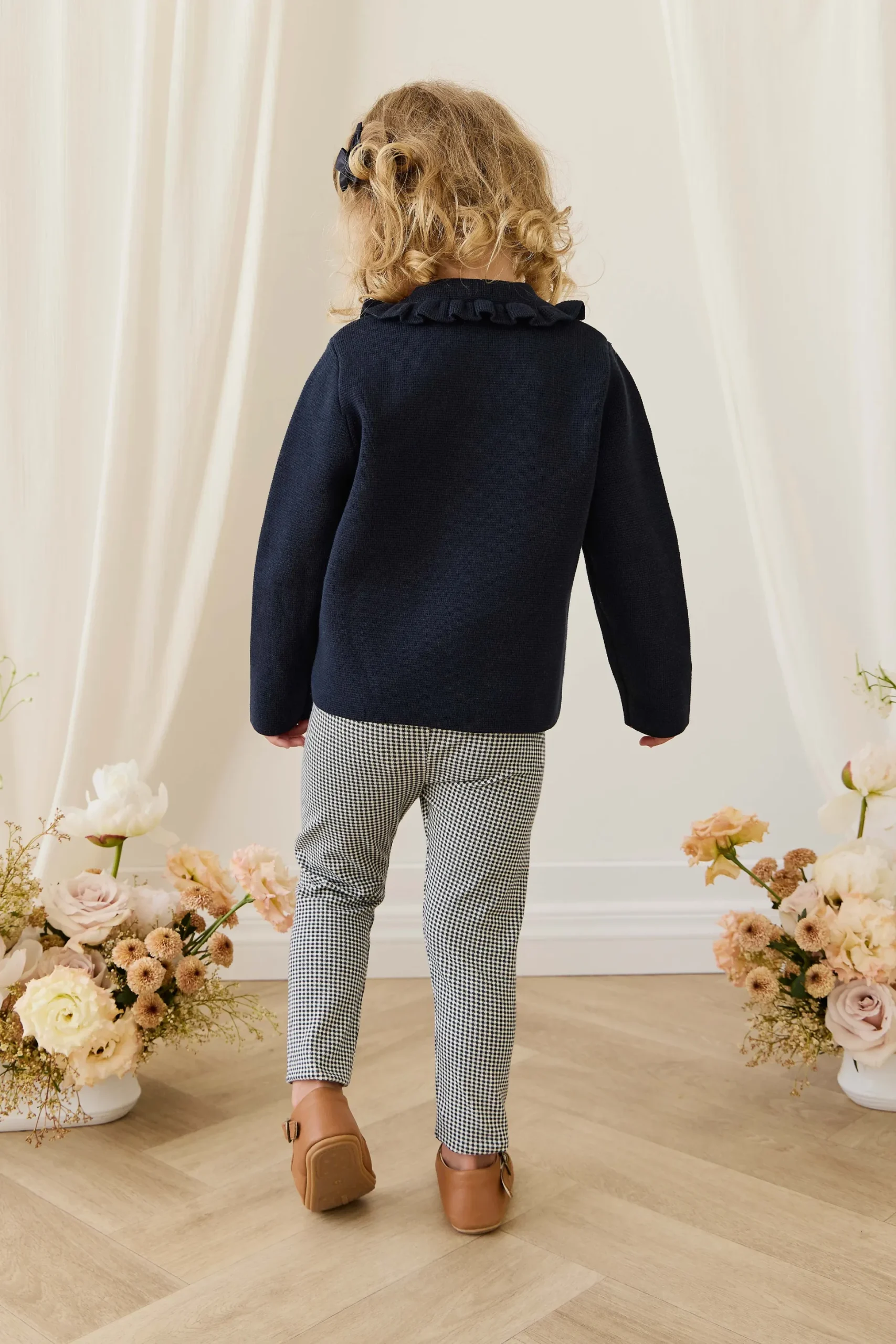 Organic Cotton Everyday Legging - Dash Gingham Navy