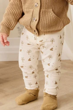 Organic Cotton Everyday Legging - Honey Bear Cloud