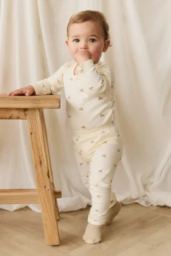 Organic Cotton Everyday Legging - Forest Night Acorns