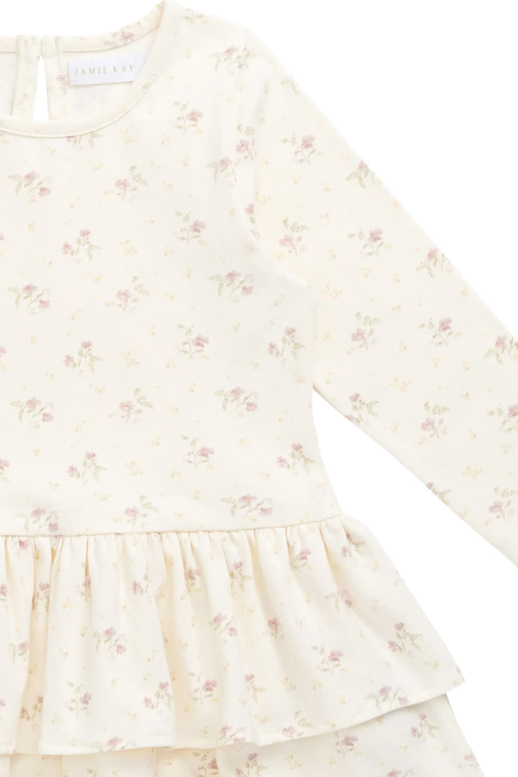 Organic Cotton Fayette Dress - Thelma Parchment