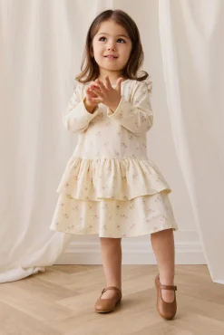 Organic Cotton Fayette Dress - Thelma Parchment