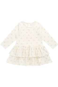 Organic Cotton Fayette Dress - Thelma Parchment