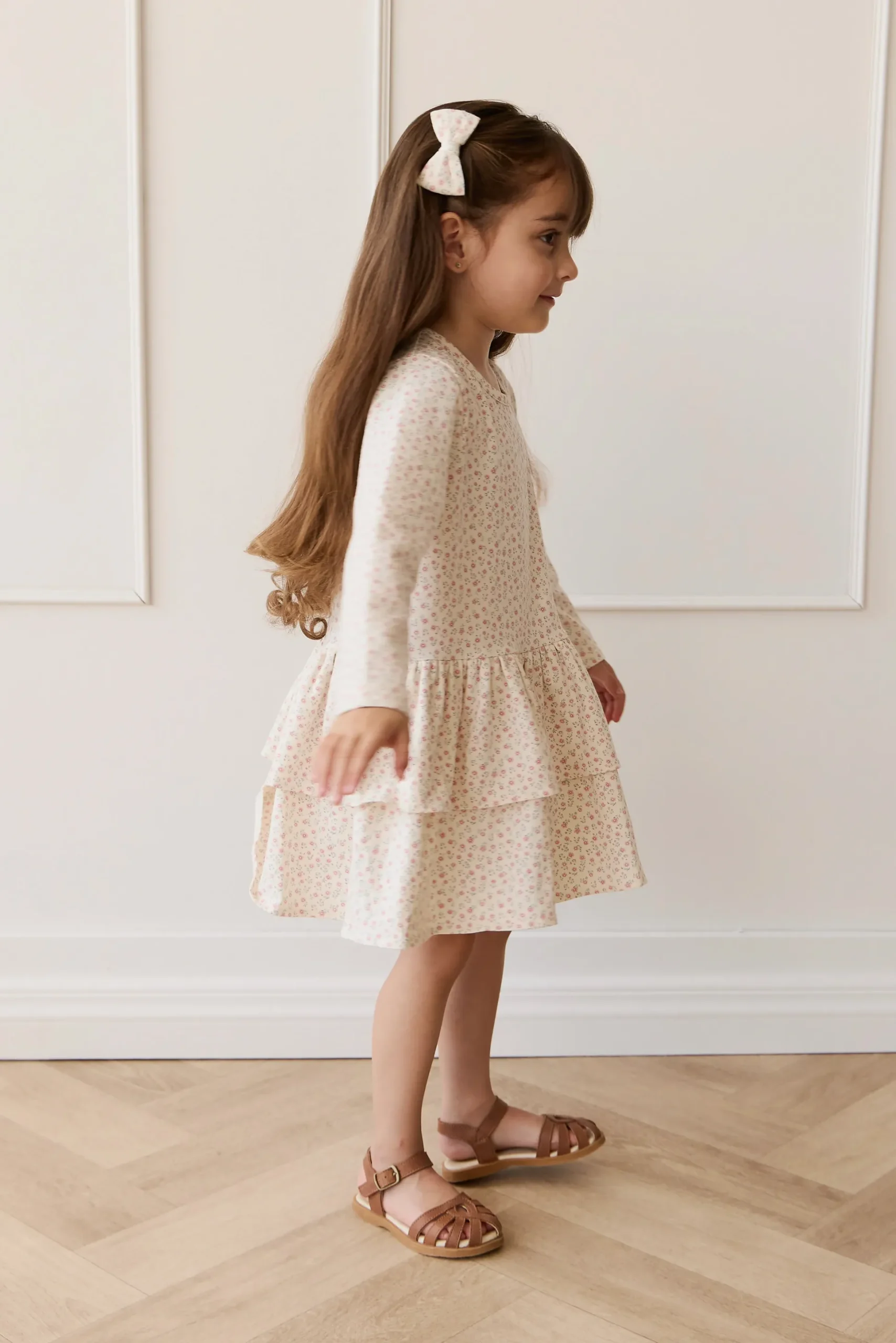 Organic Cotton Fayette Dress - Posy Garden Pink
