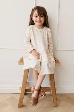 Organic Cotton Fayette Dress - Posy Garden Pink