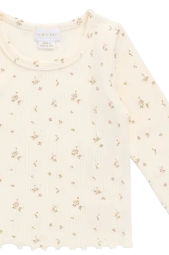 Organic Cotton Fine Rib Agathe Top - Dina Antique
