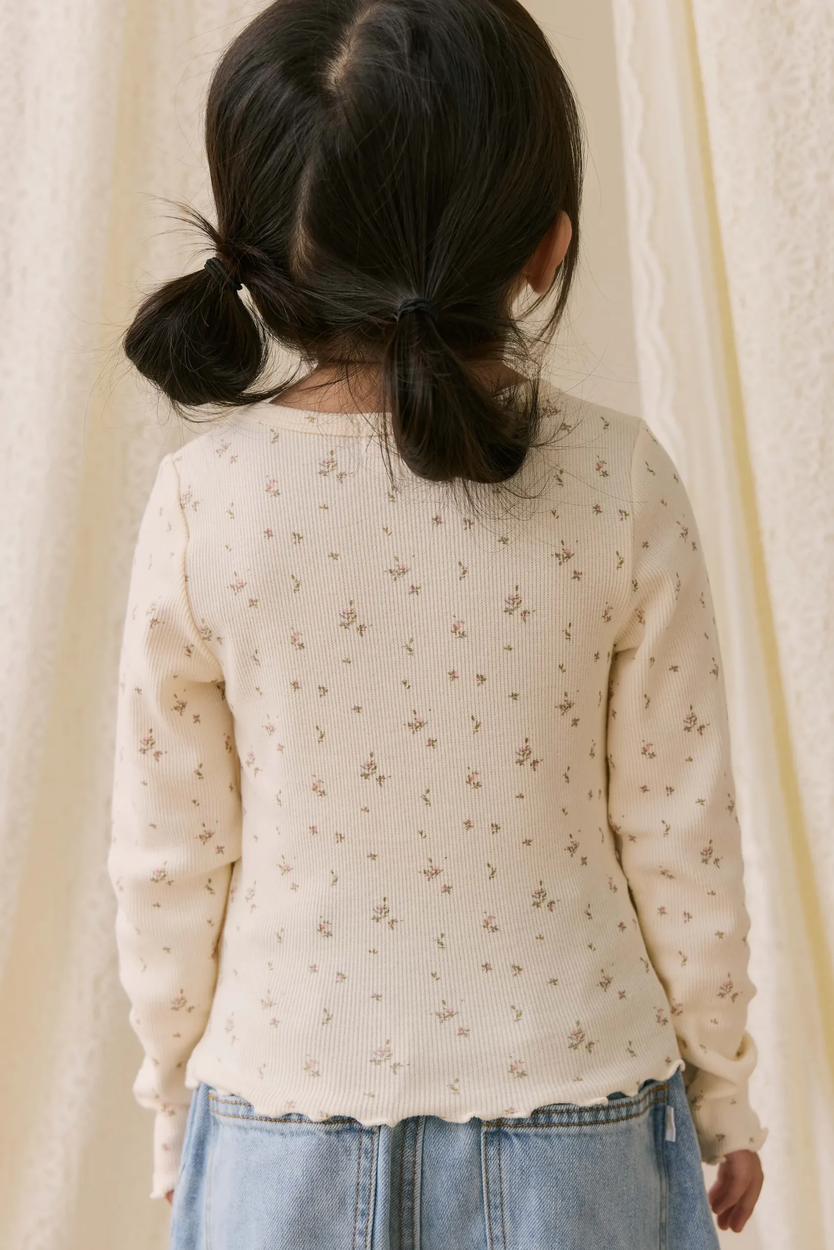 Organic Cotton Fine Rib Agathe Top - Dina Antique