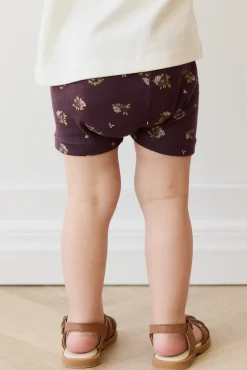 Organic Cotton Fine Rib Everyday Bike Short - Simone Huckleberry