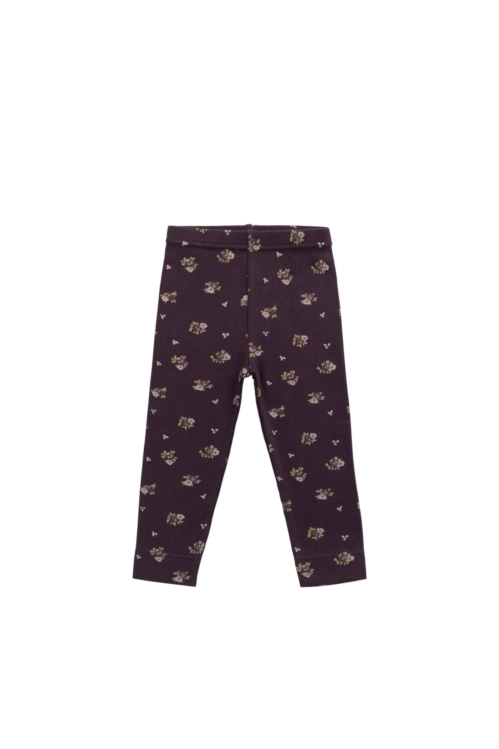 Organic Cotton Fine Rib Legging - Simone Huckleberry