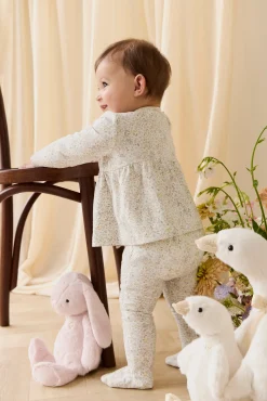 Organic Cotton Footed Pant-Cottage Garden