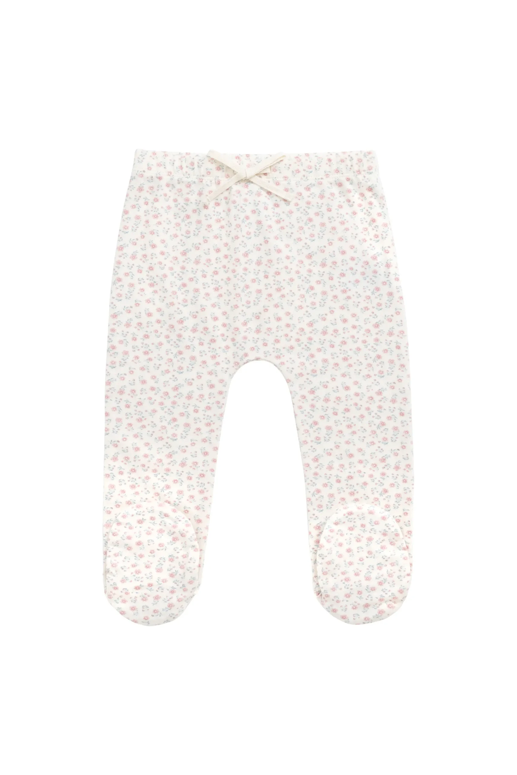 Organic Cotton Footed Pant - Posy Garden Pink