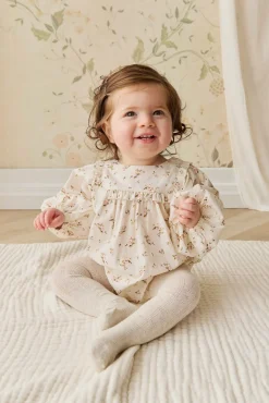 Organic Cotton Frances Playsuit - Bianca Antique