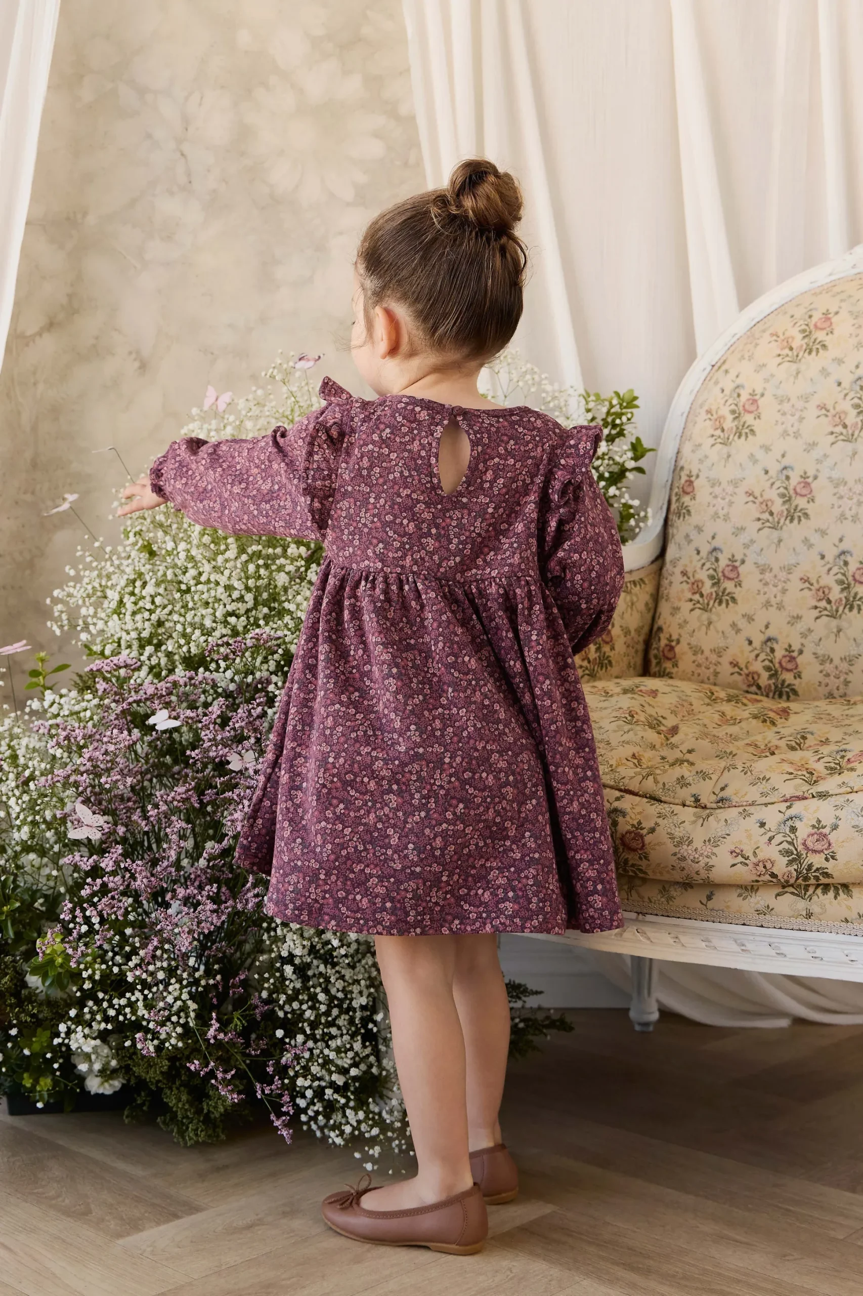 Organic Cotton Frankie Dress - Fig Floral