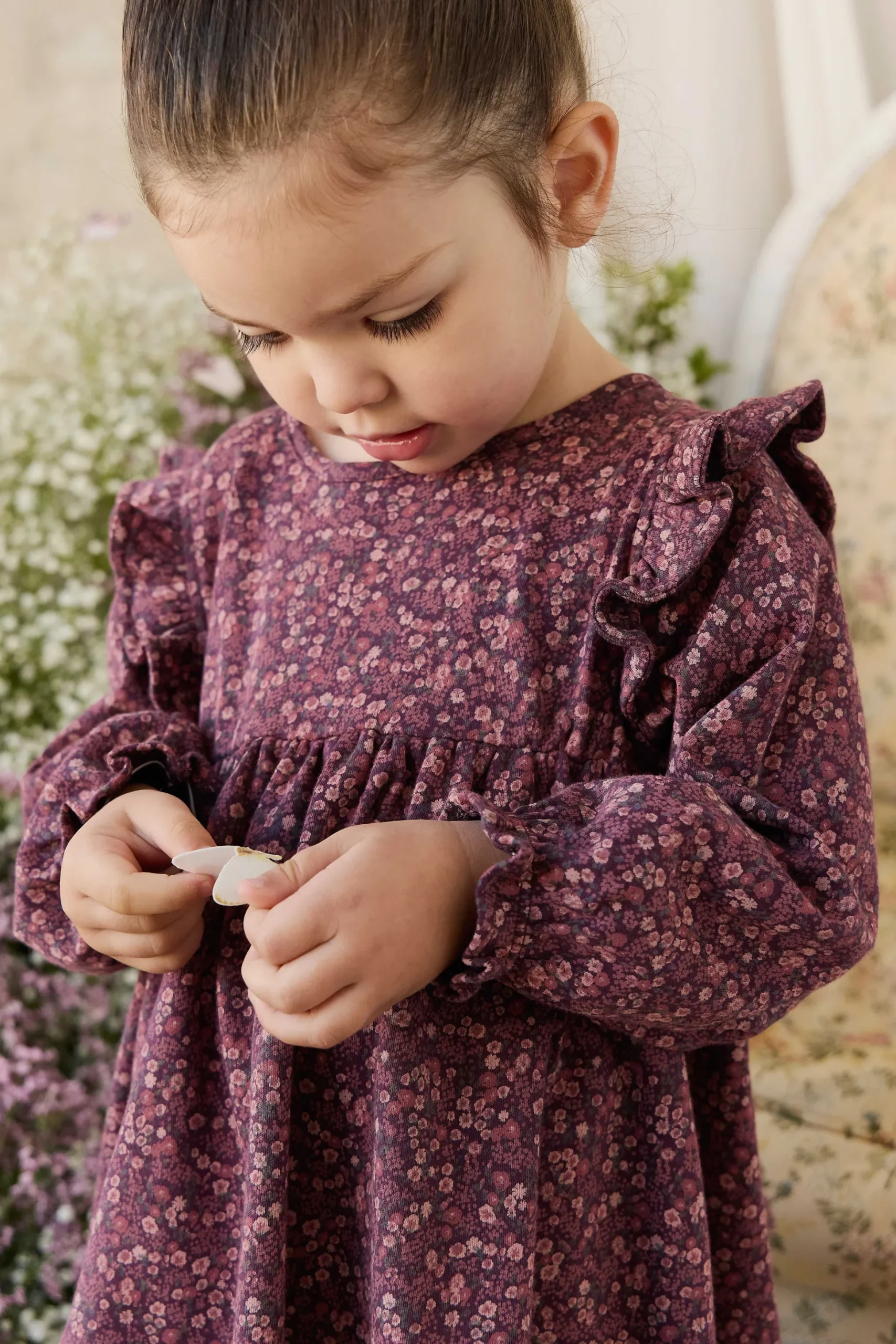 Organic Cotton Frankie Dress - Fig Floral