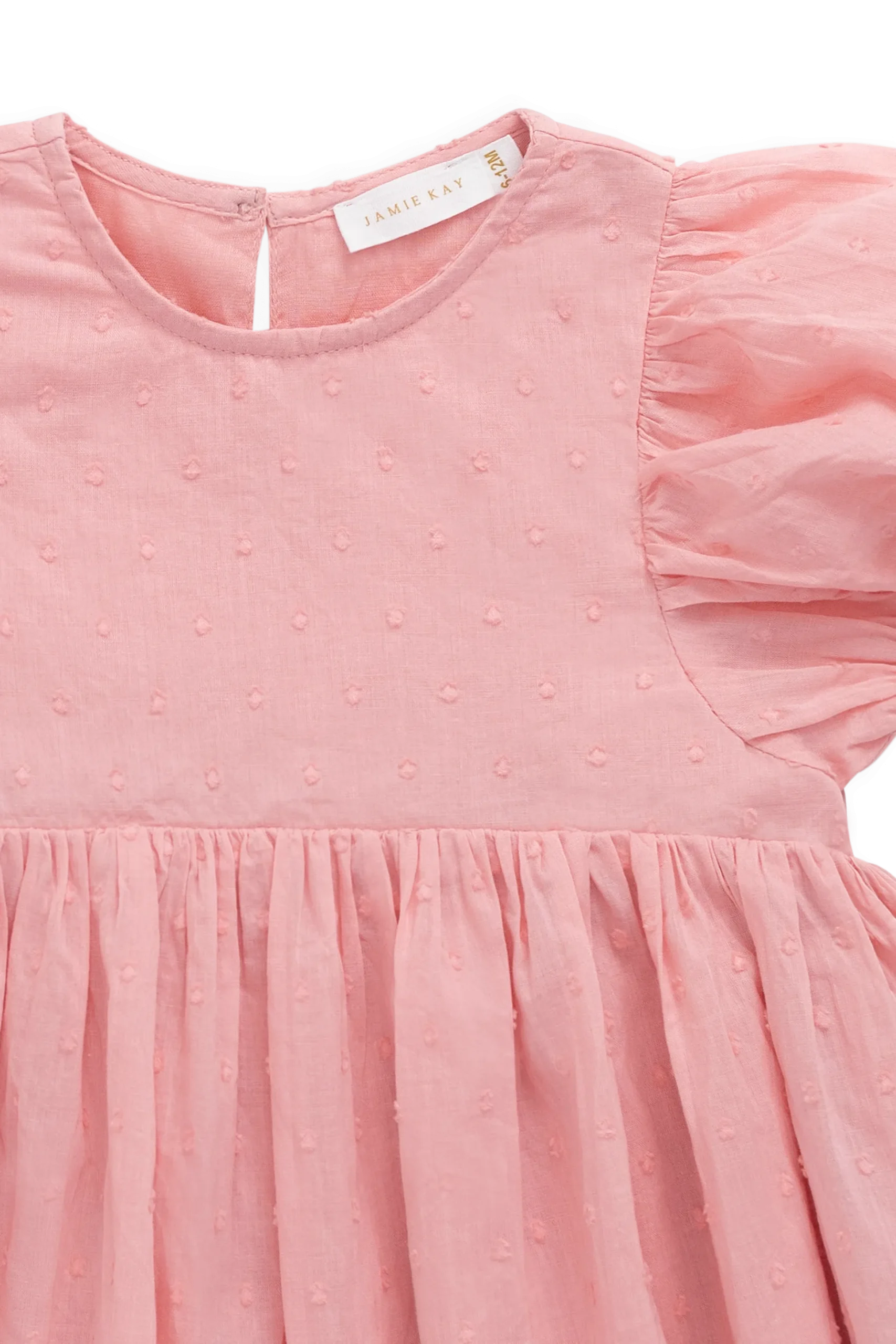 Organic Cotton Frannie Dress - Swiss Pink