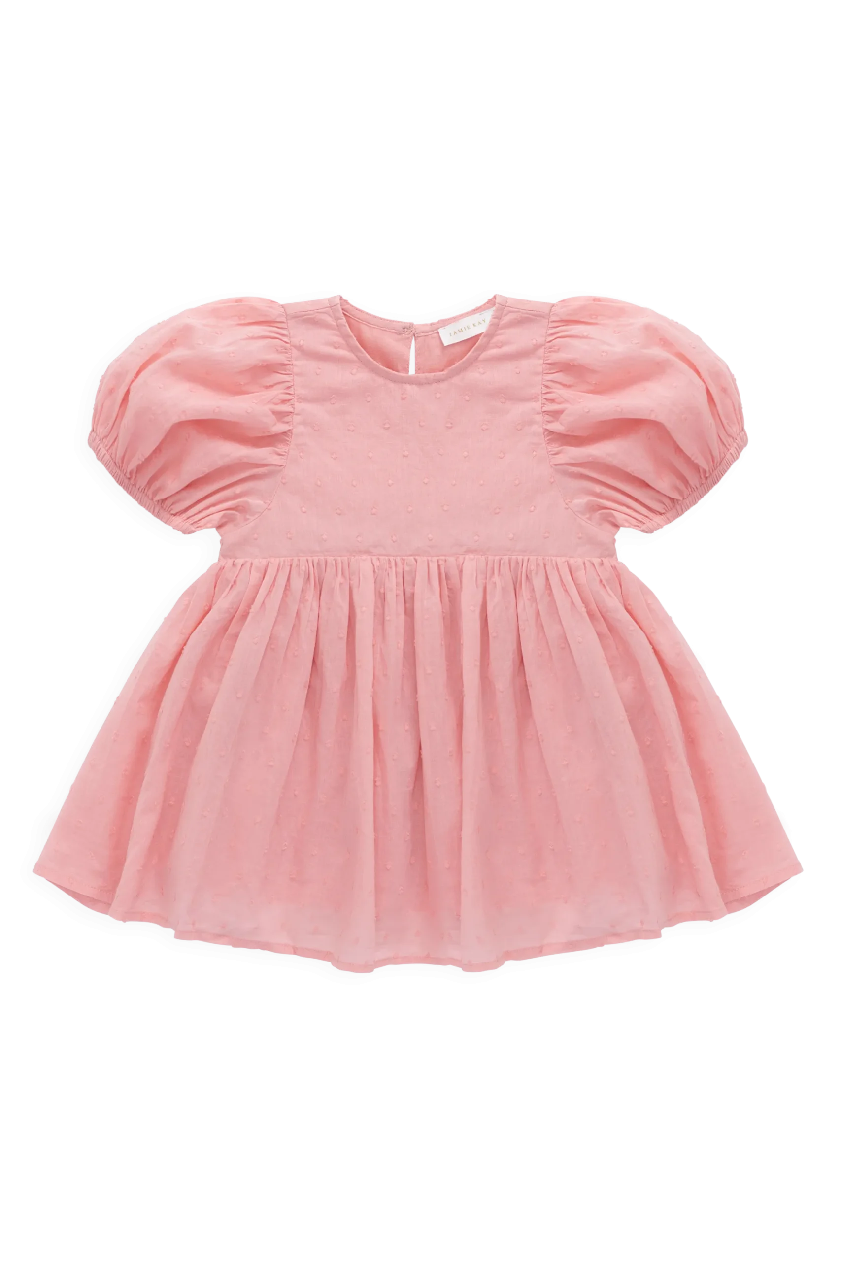 Organic Cotton Frannie Dress - Swiss Pink