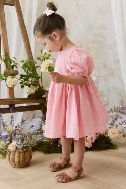 Organic Cotton Frannie Dress - Swiss Pink
