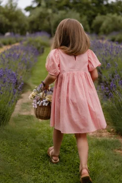 Organic Cotton Frannie Dress - Swiss Pink