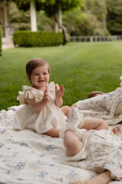 Organic Cotton Frannie Playsuit-Parchment