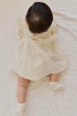 Organic Cotton Frannie Playsuit-Parchment