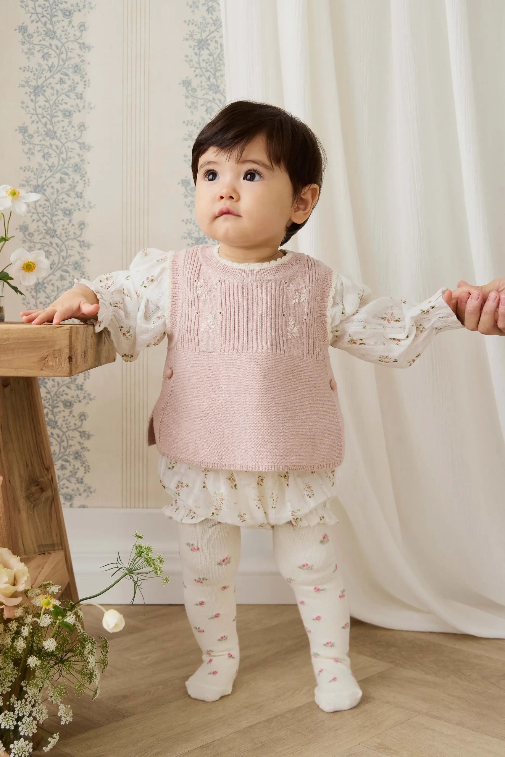 Organic Cotton Frill Bloomer - Josepha Egret