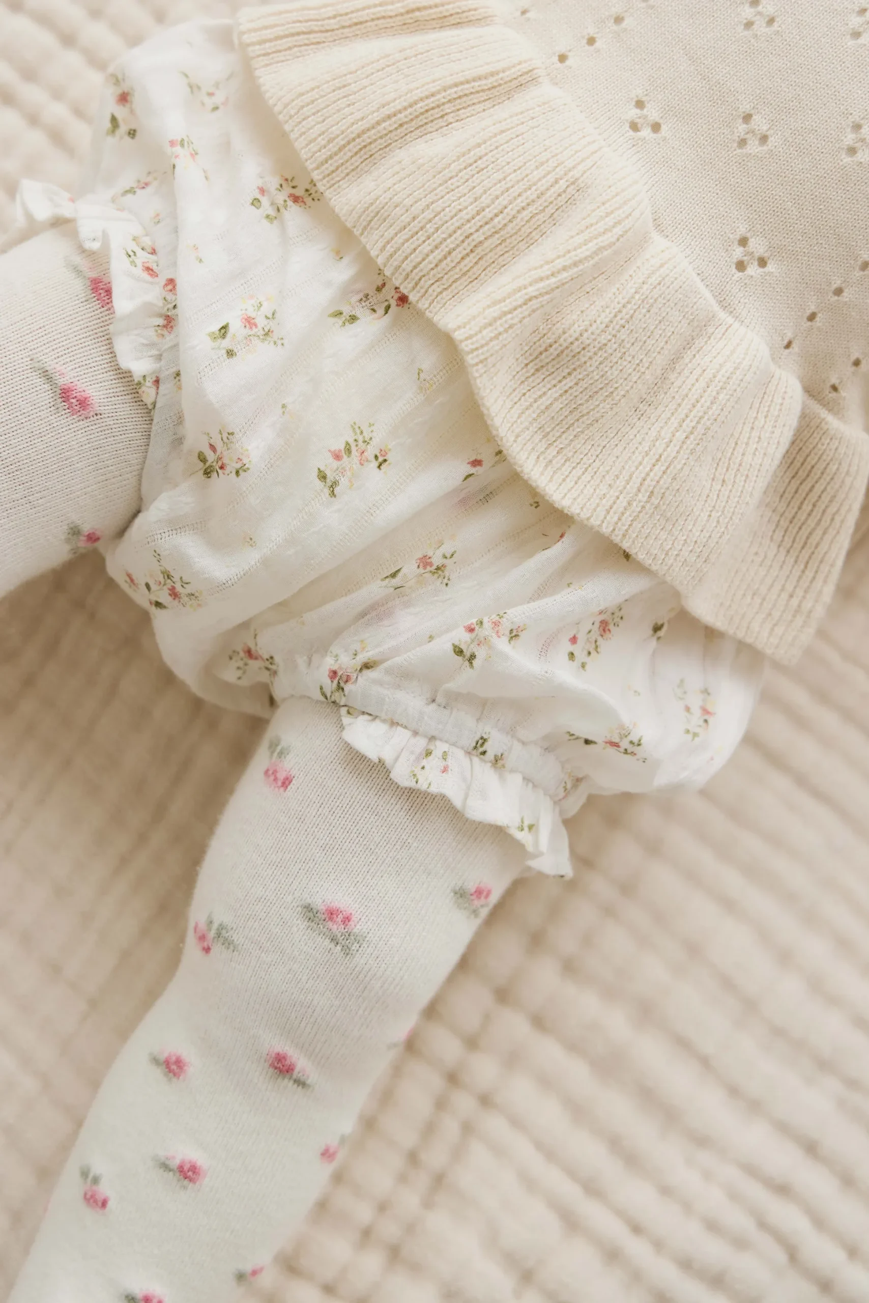 Organic Cotton Frill Bloomer - Josepha Egret