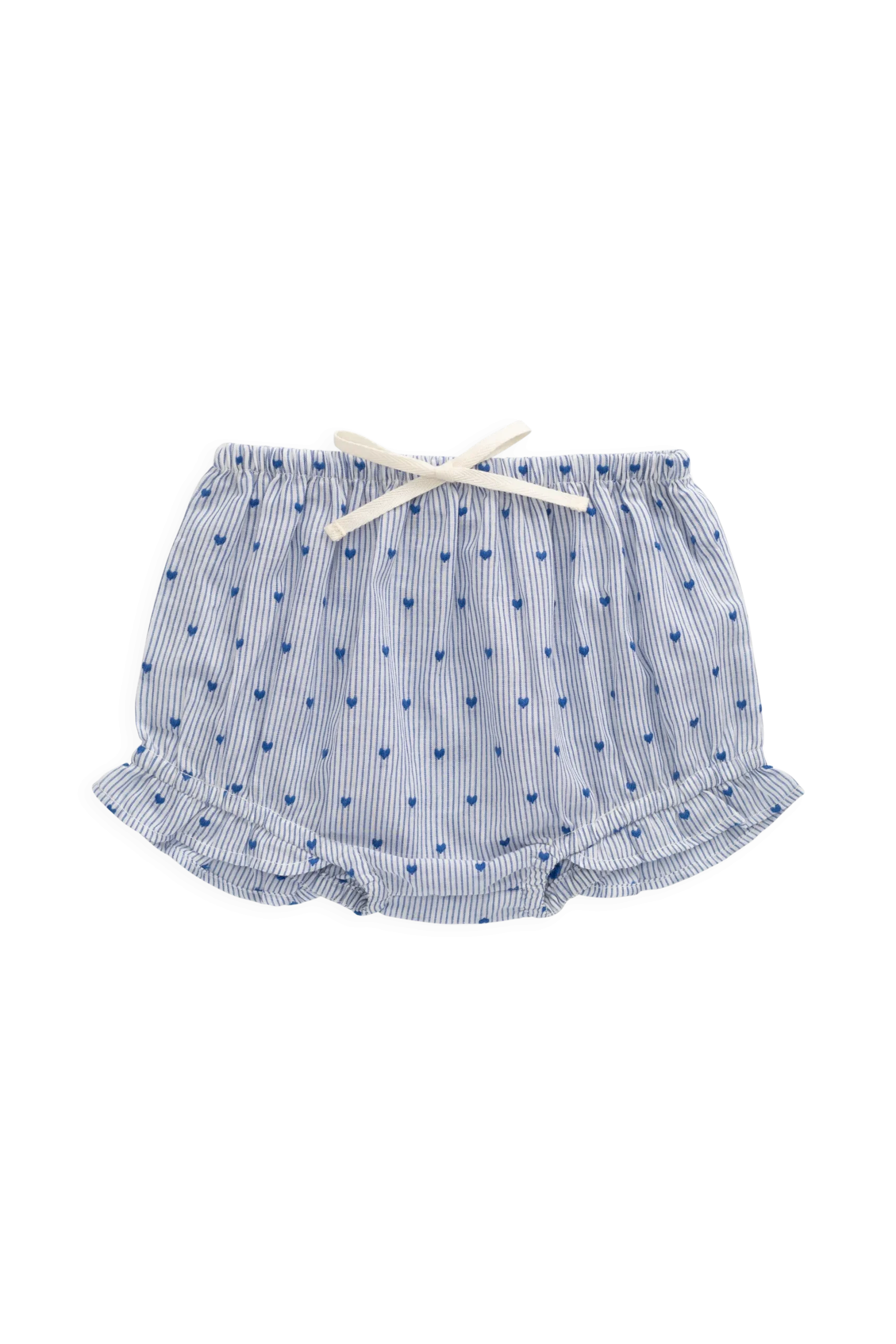 Organic Cotton Frill Bloomer - Mon Amour Stripe Indigo