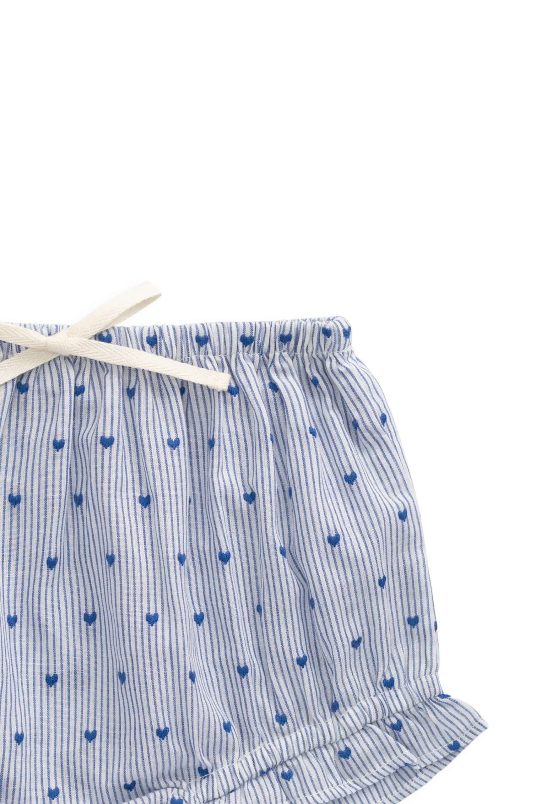 Organic Cotton Frill Bloomer - Mon Amour Stripe Indigo