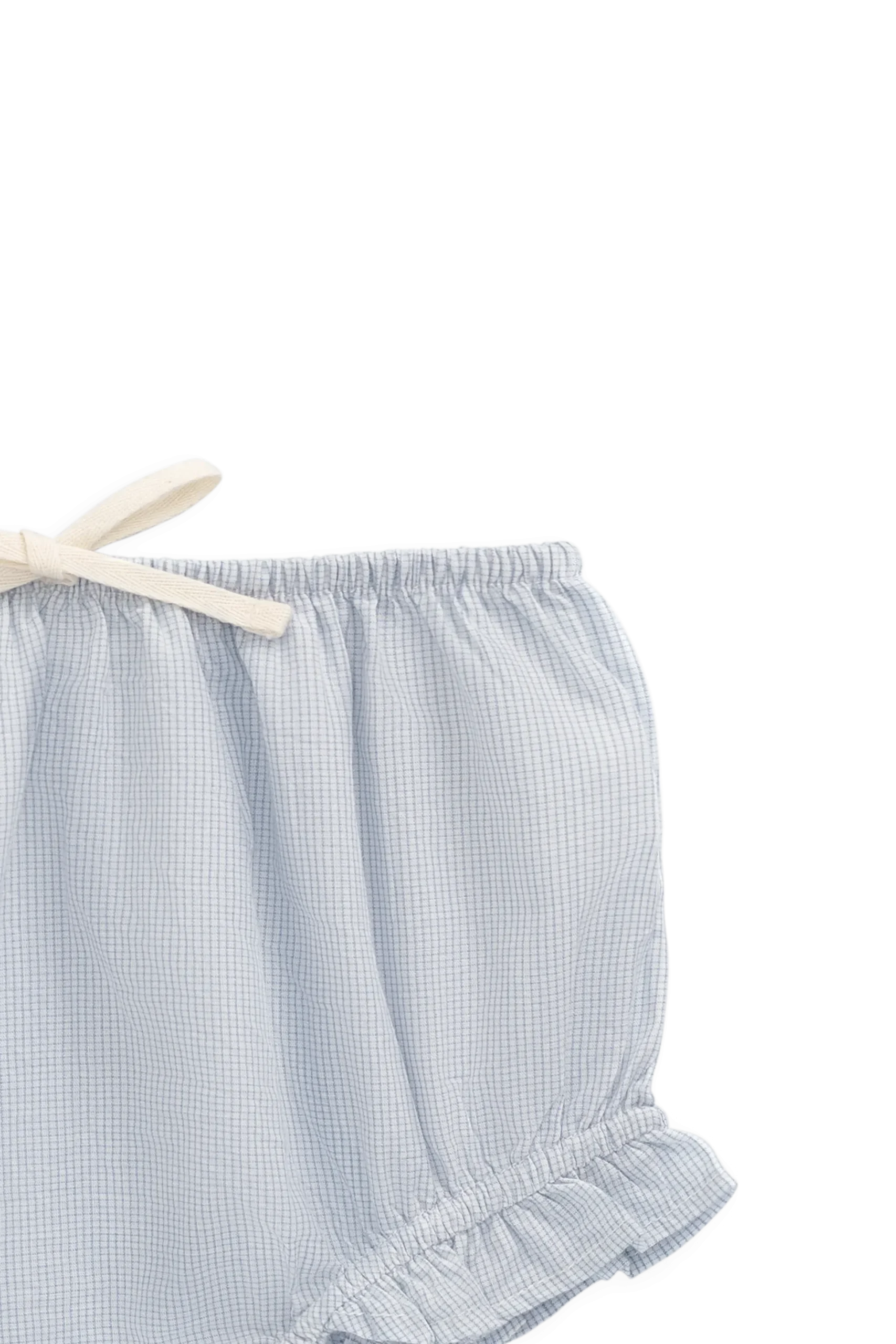 Organic Cotton Frill Bloomer - Petite Check