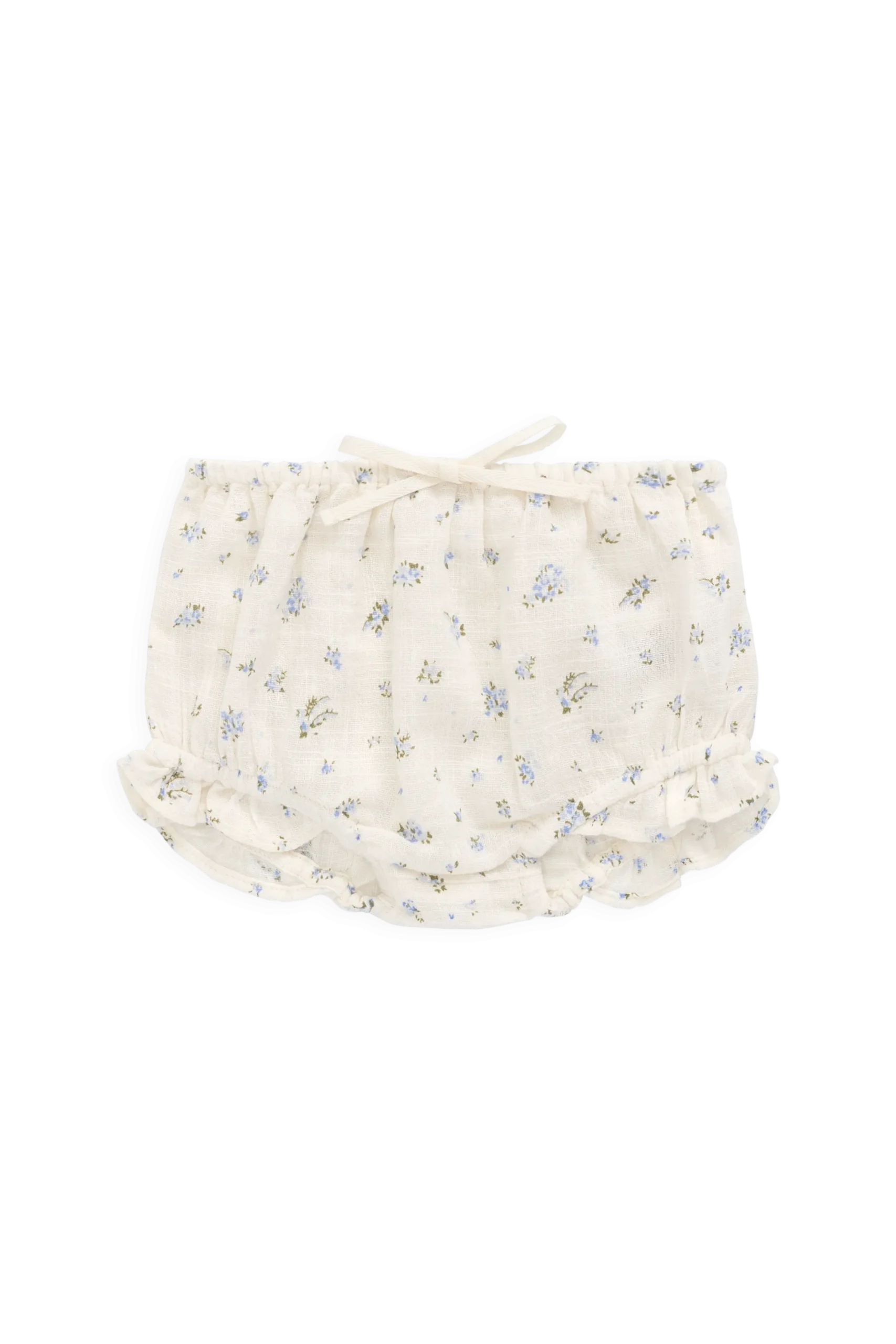 Organic Cotton Frill Bloomer - Juniper Fields Blue