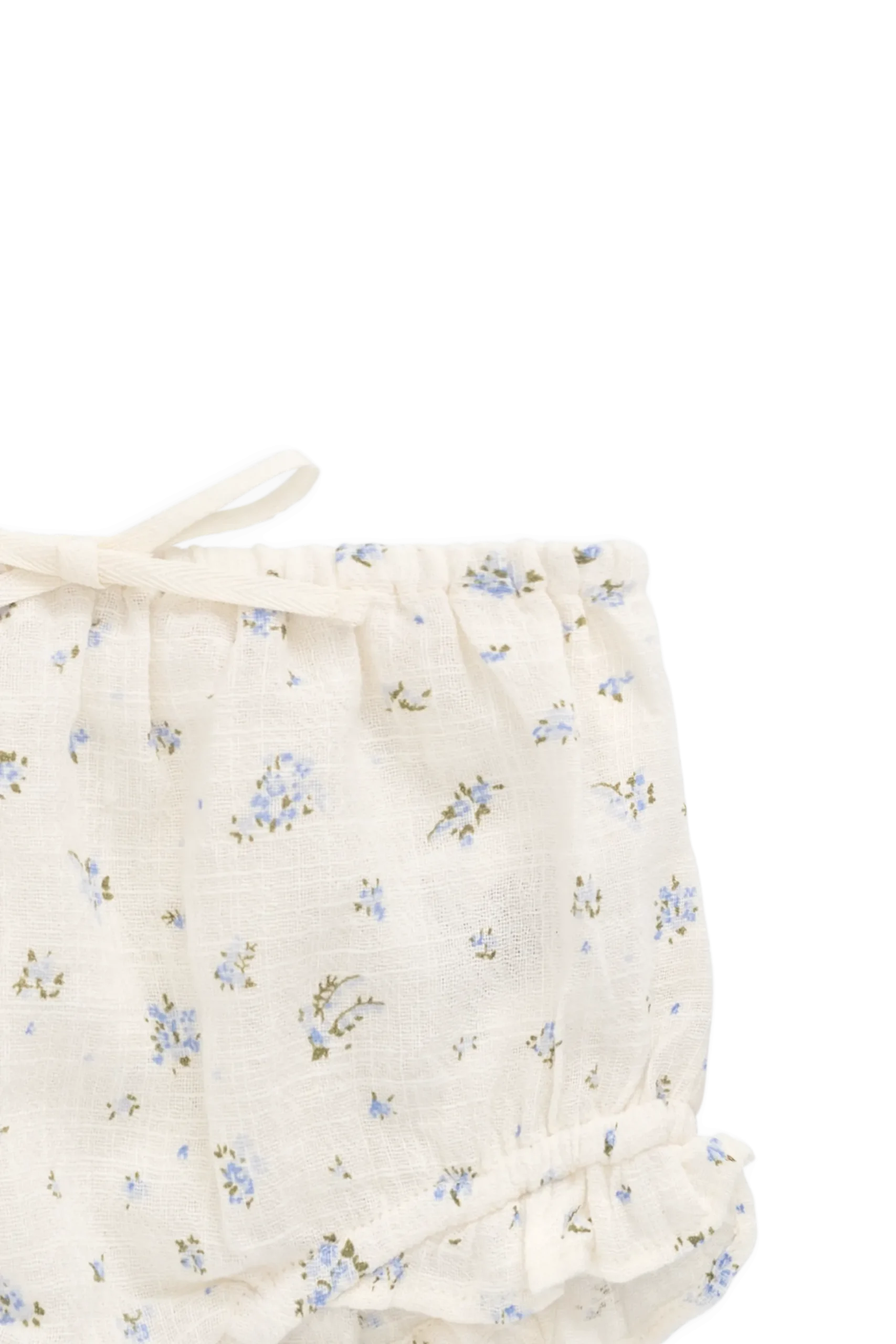 Organic Cotton Frill Bloomer - Juniper Fields Blue