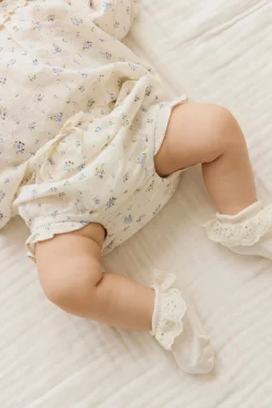 Organic Cotton Frill Bloomer - Juniper Fields Blue