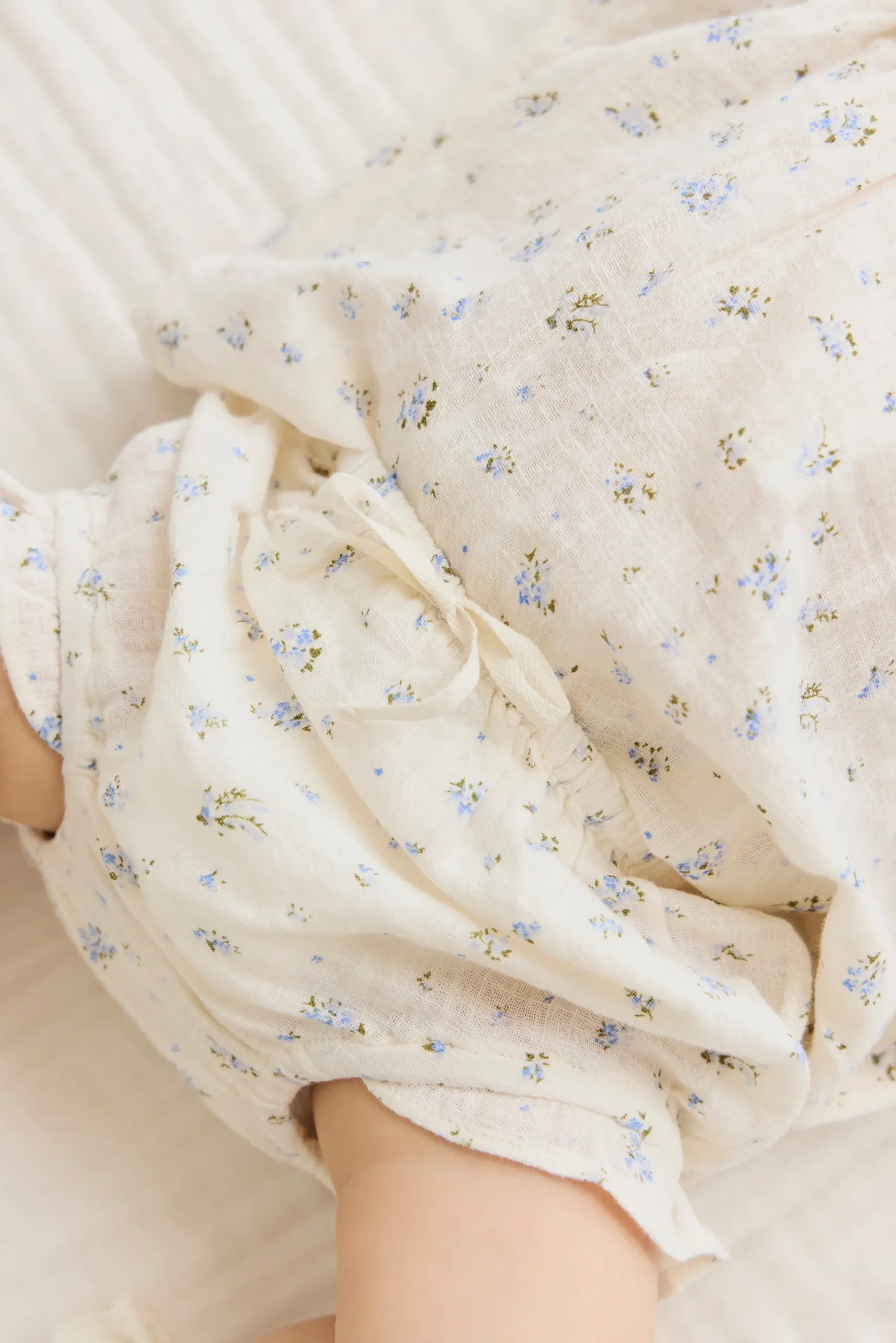 Organic Cotton Frill Bloomer - Juniper Fields Blue