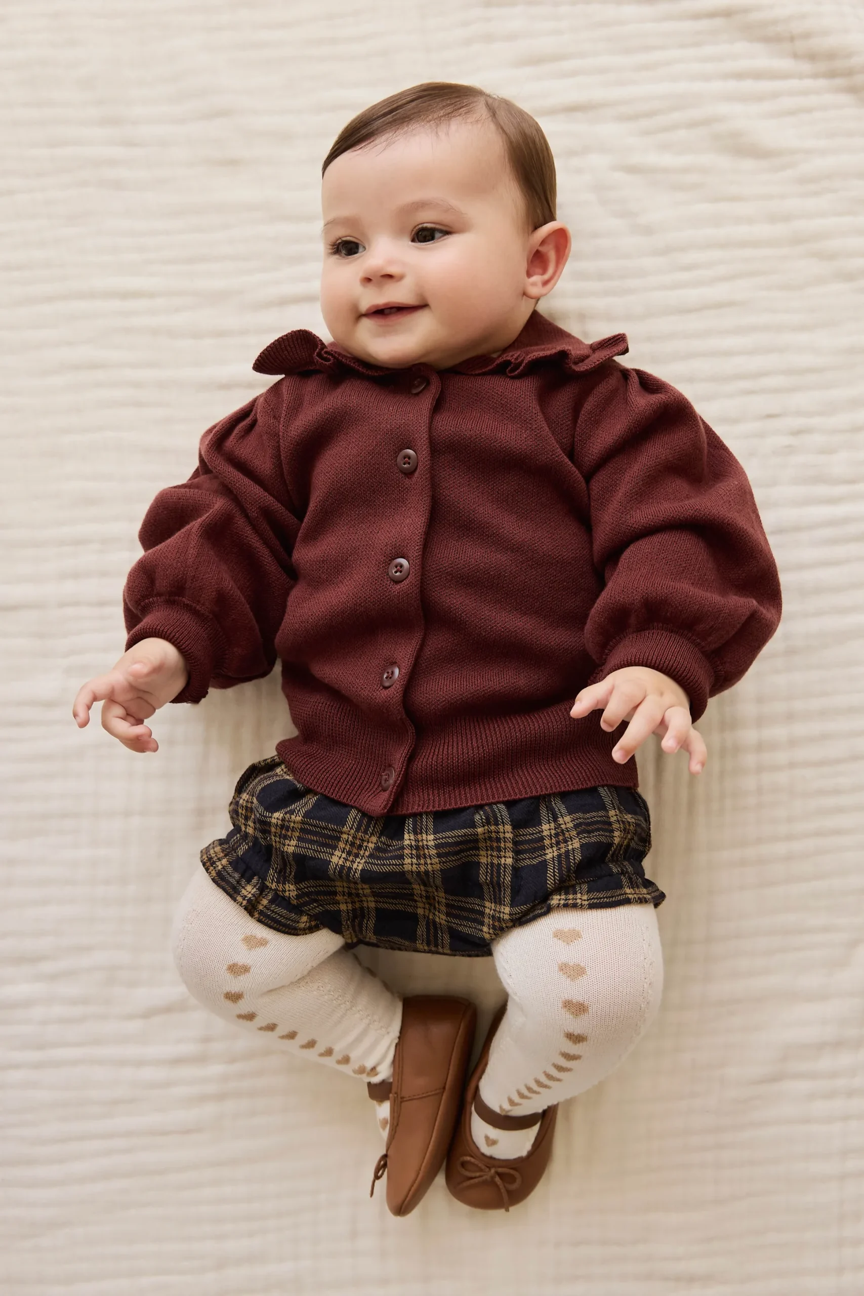 Organic Cotton Frill Bloomer - Woodland Check
