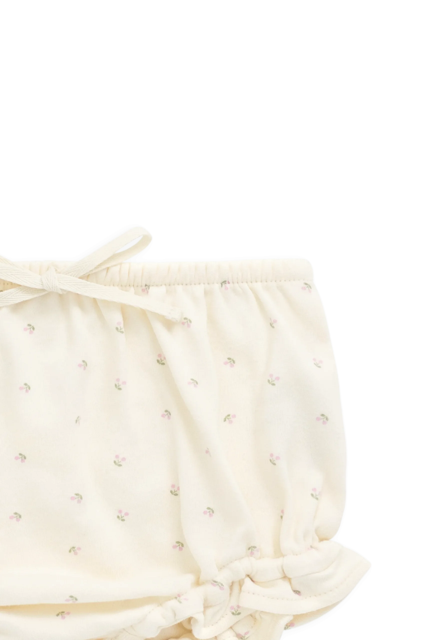 Organic Cotton Frill Bloomer - Ditsy Cherries