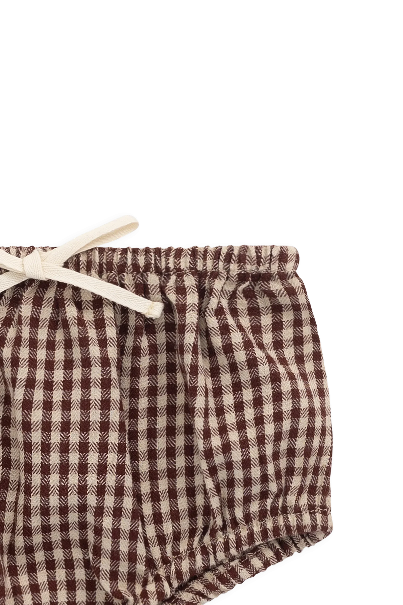 Organic Cotton Gabriel Bloomer-Cinnamon Gingham