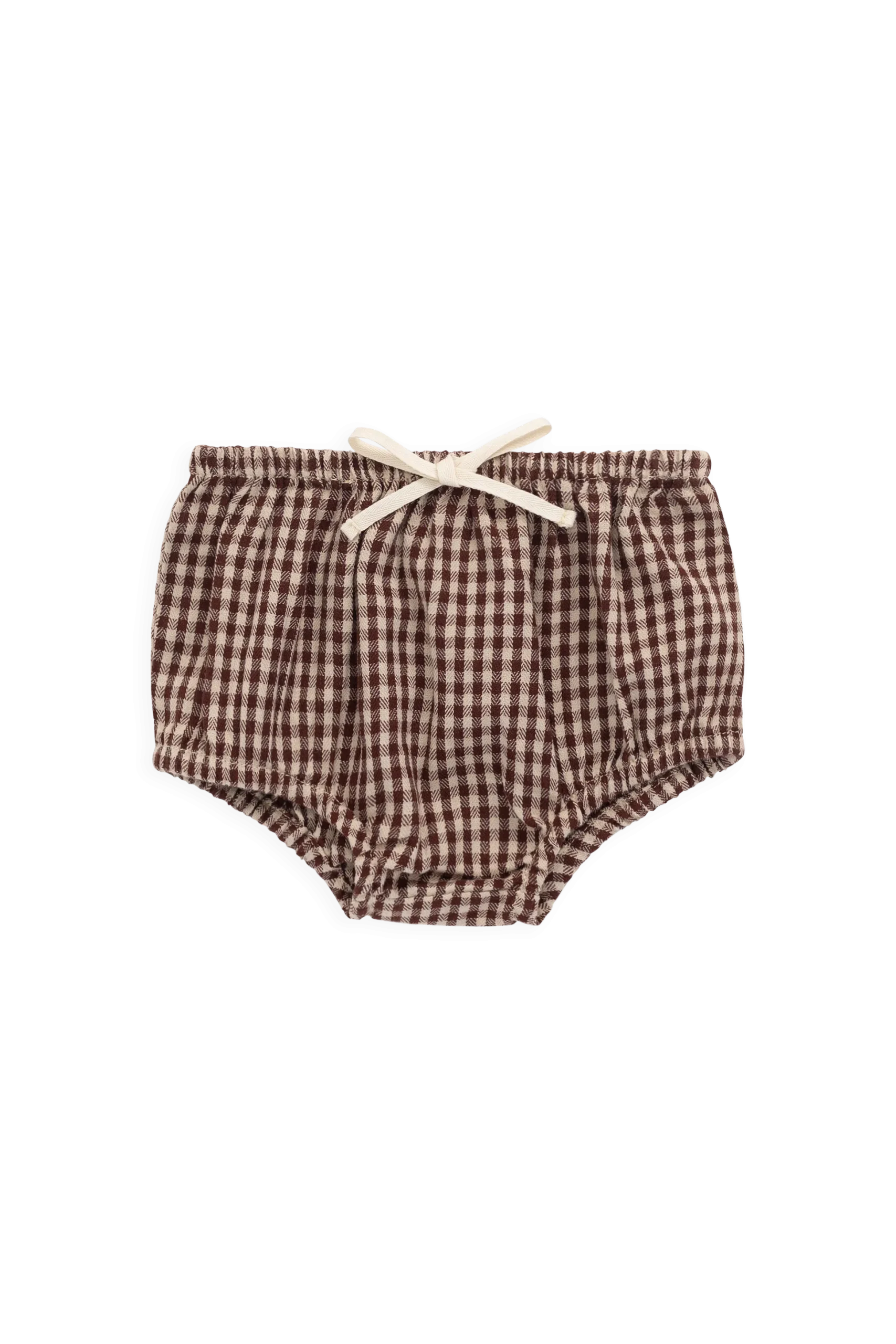 Organic Cotton Gabriel Bloomer-Cinnamon Gingham