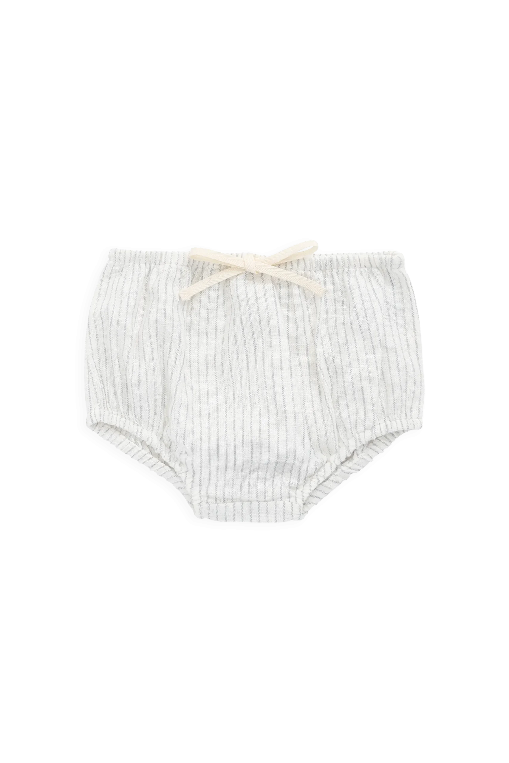 Organic Cotton Gabriel Bloomer-Mini Pinstripe Parchment / Dawn