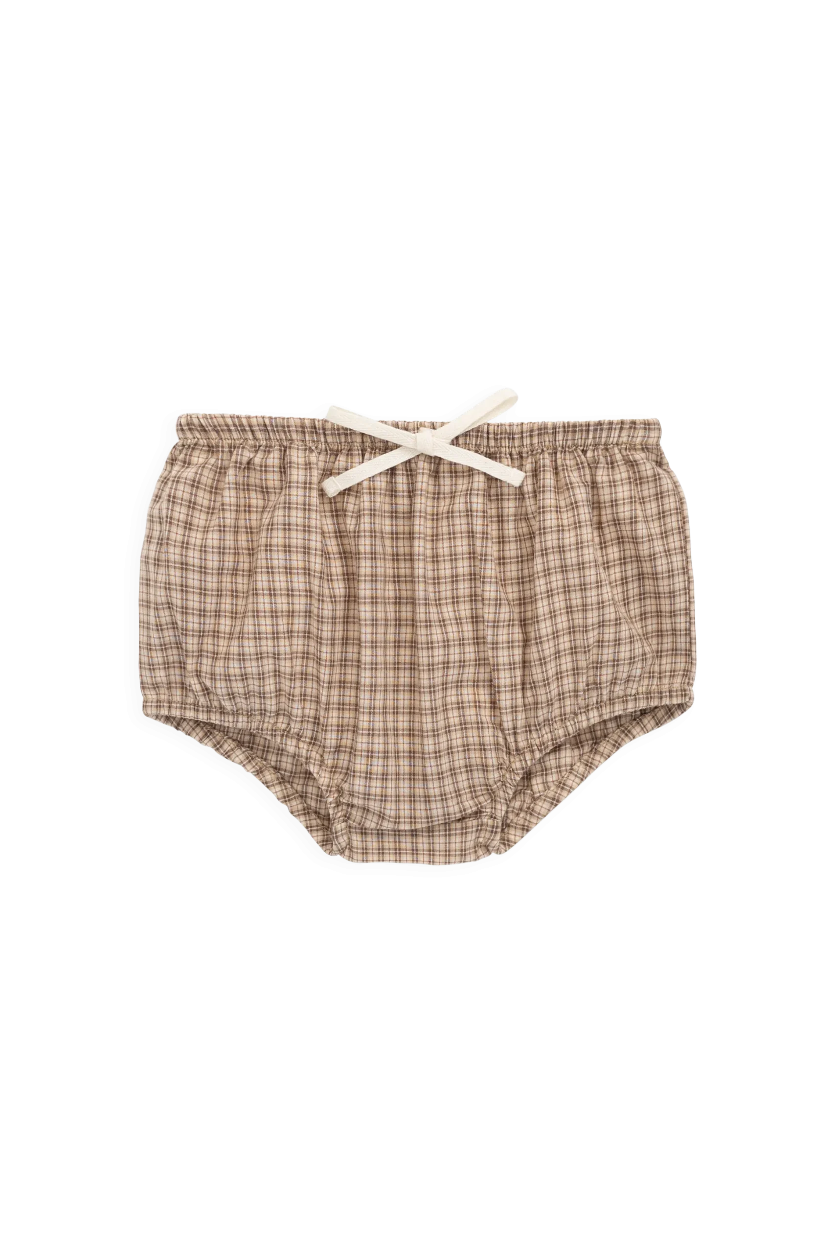 Organic Cotton Gabriel Bloomer - Cabin Check Cocoa