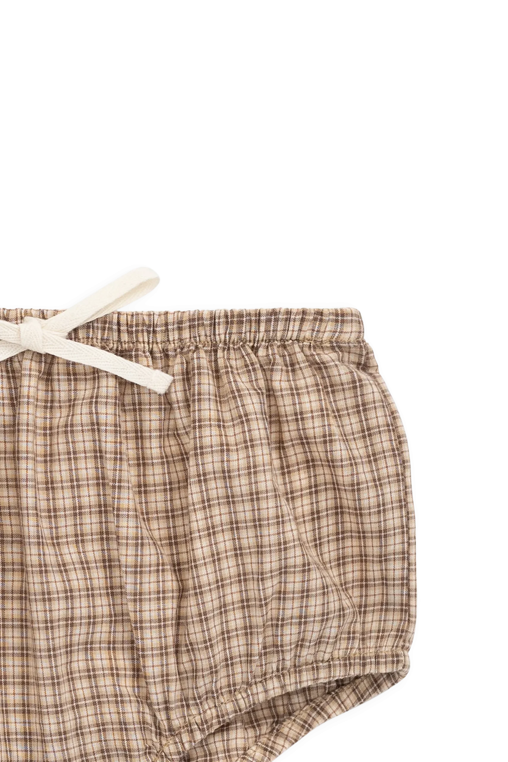 Organic Cotton Gabriel Bloomer - Cabin Check Cocoa