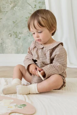 Organic Cotton Gabriel Bloomer - Cabin Check Cocoa