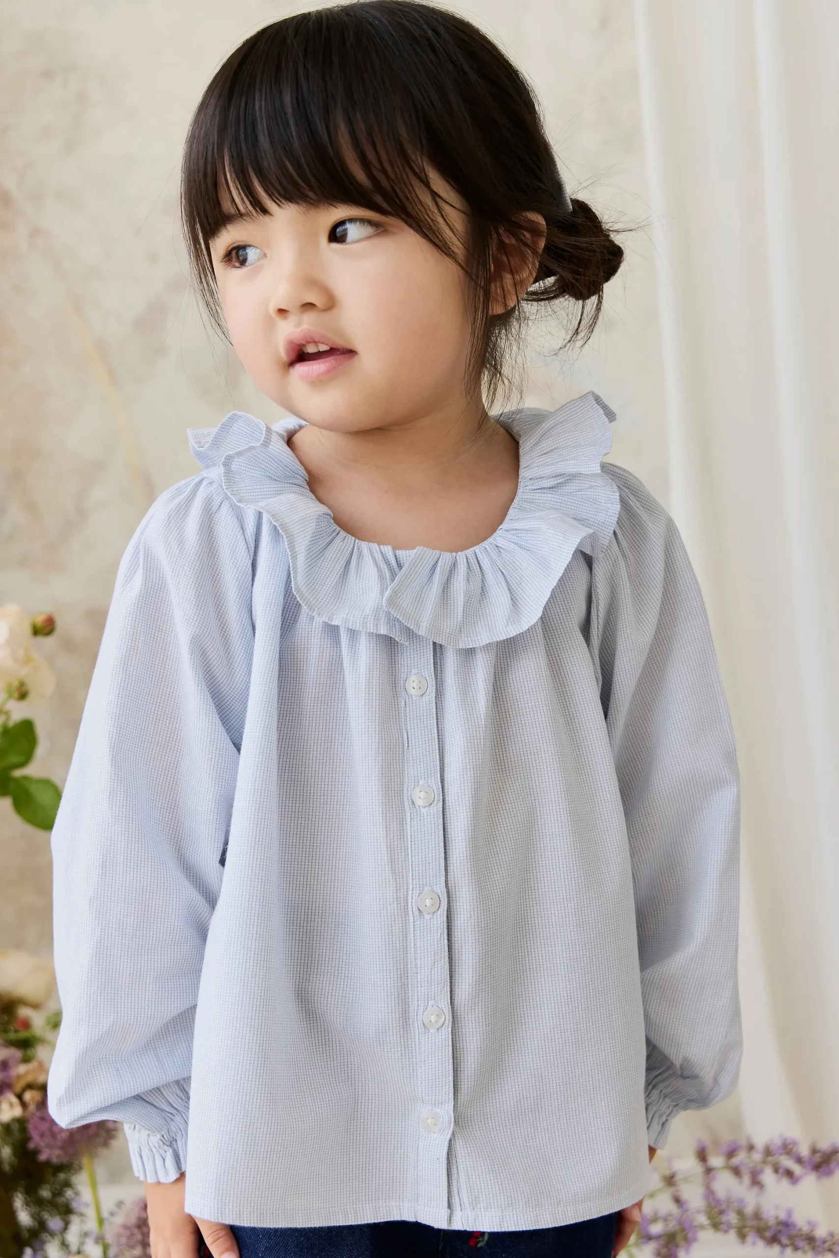 Organic Cotton Gaelle Top - Petite Check