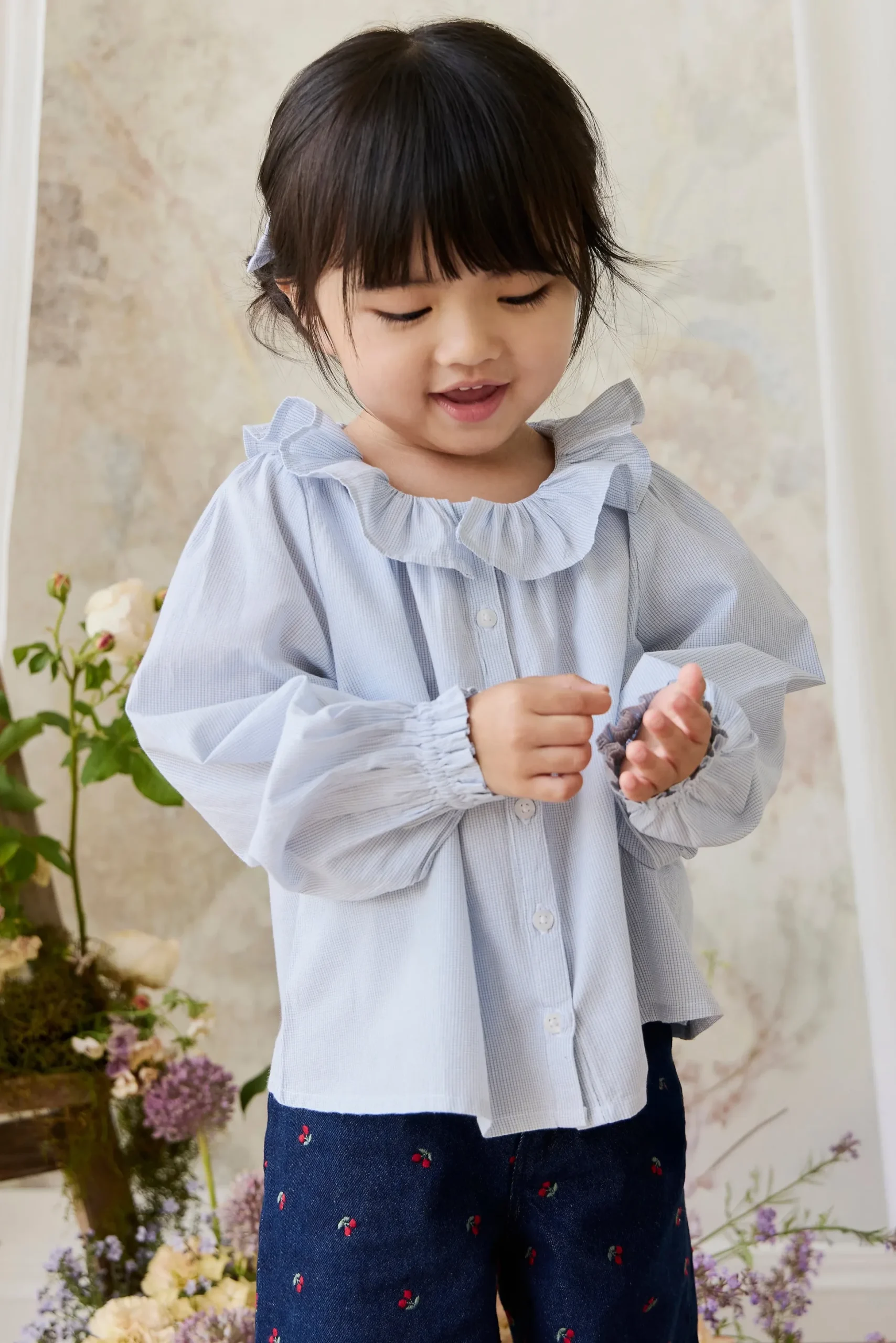 Organic Cotton Gaelle Top - Petite Check