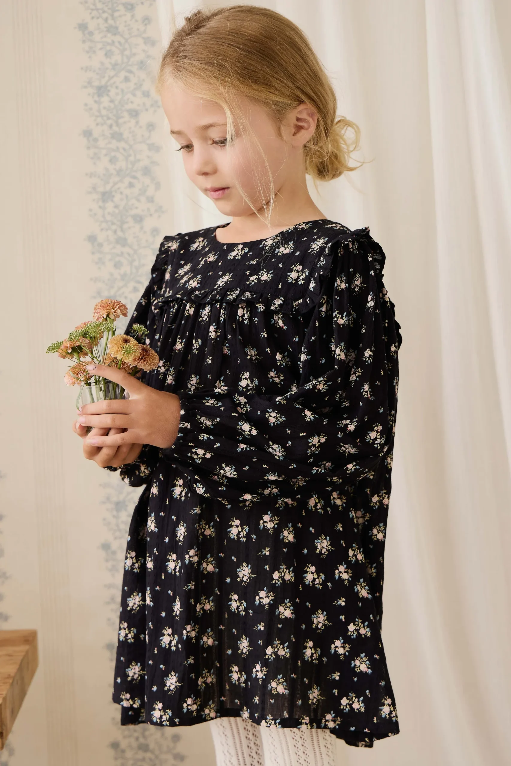 Organic Cotton Gianna Dress - Cassie Caviar