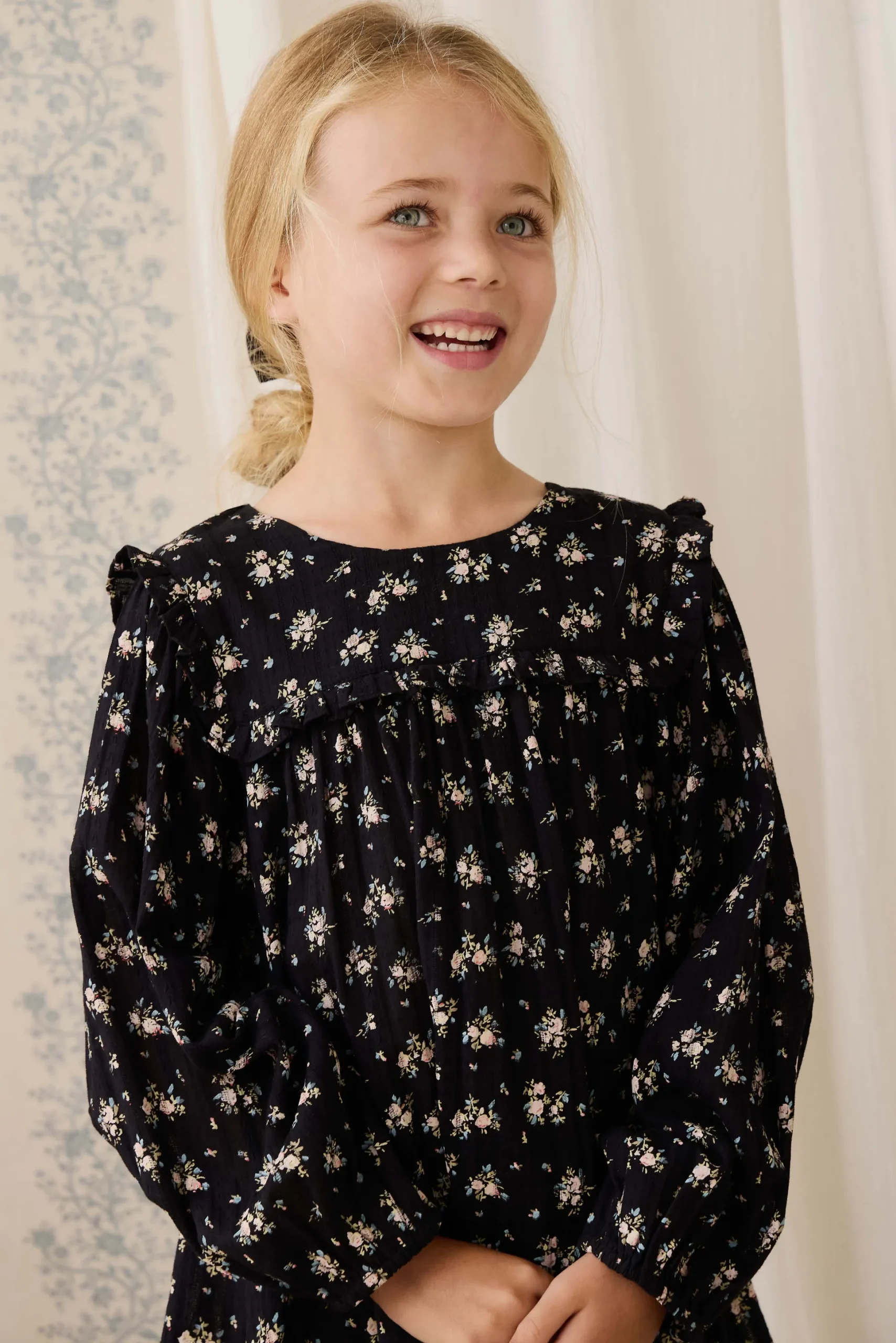 Organic Cotton Gianna Dress - Cassie Caviar