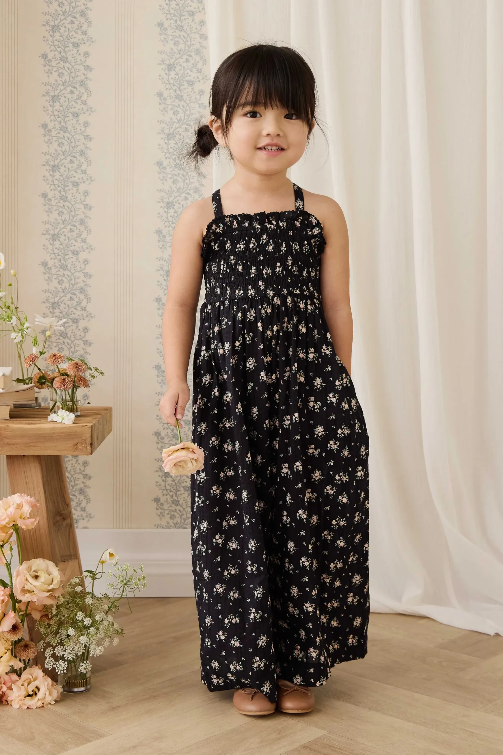 Organic Cotton Gianna Jumpsuit - Cassie Caviar