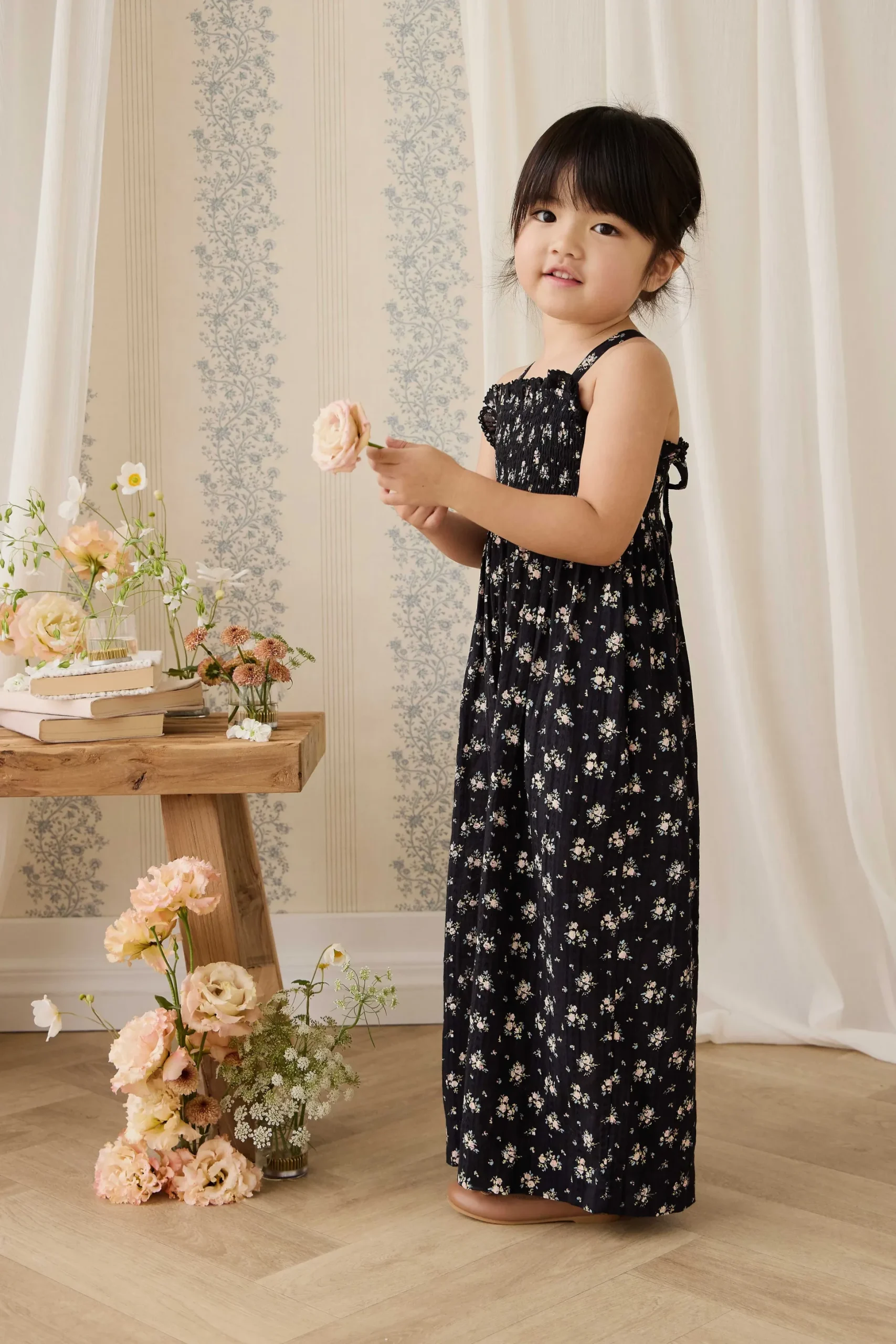 Organic Cotton Gianna Jumpsuit - Cassie Caviar
