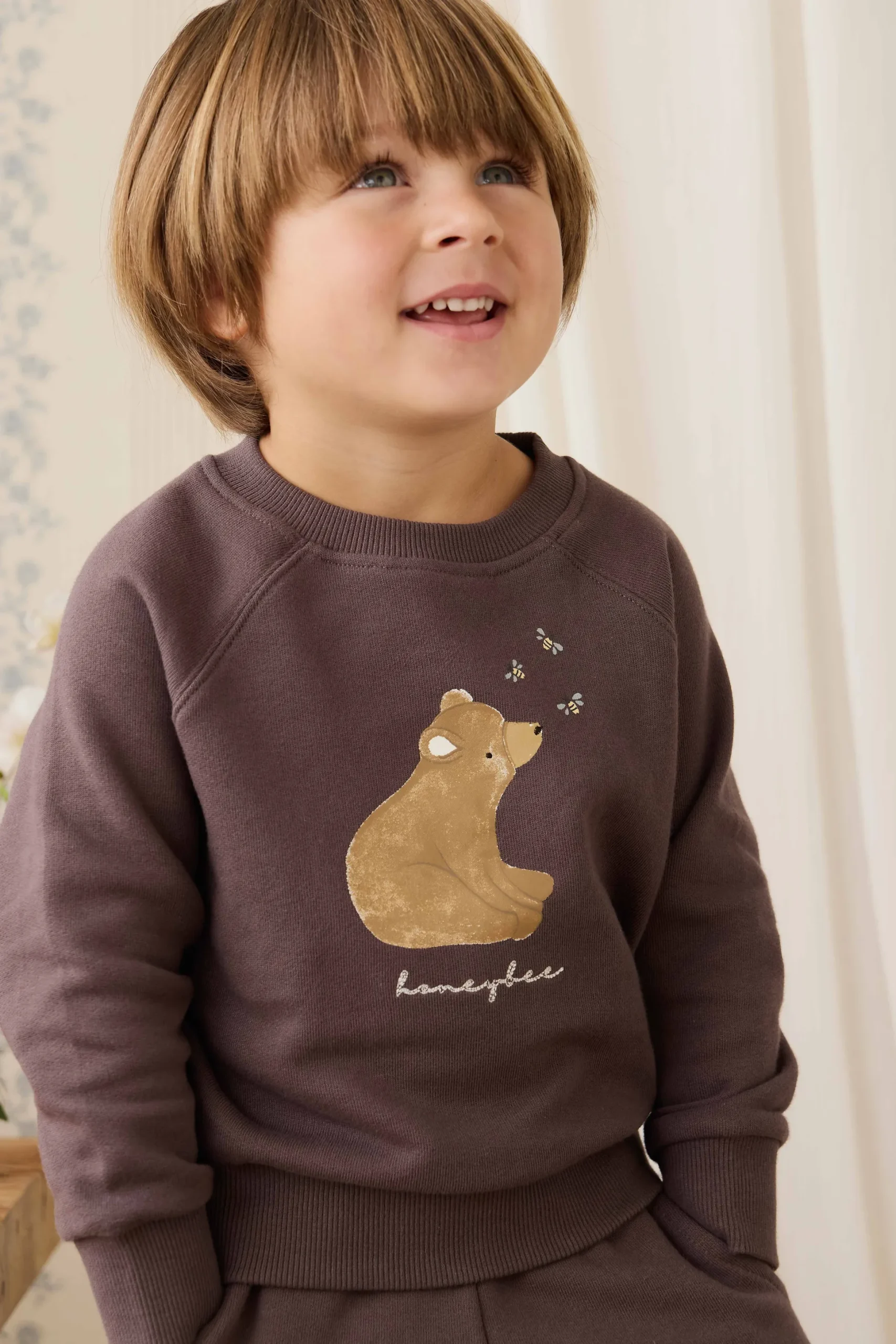 Organic Cotton Hayes Sweatshirt - Raku Honeybee Bear