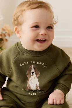 Organic Cotton Hayes Sweatshirt - Sicilian Olive Best Friends