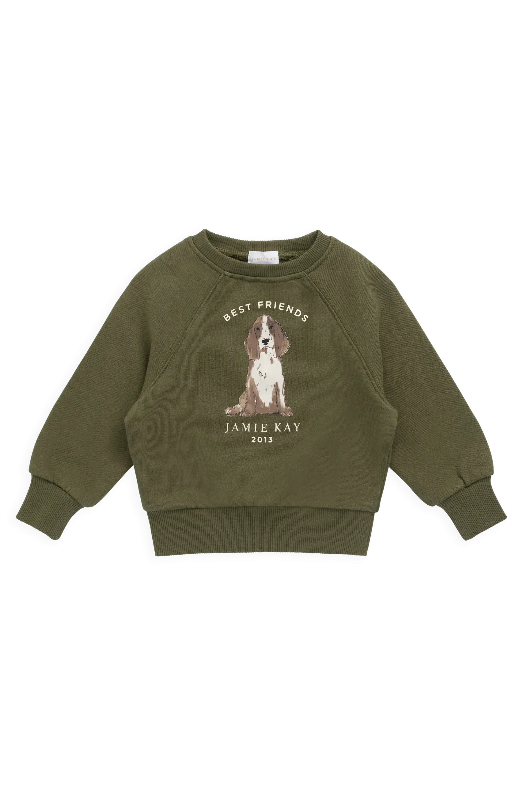 Organic Cotton Hayes Sweatshirt - Sicilian Olive Best Friends