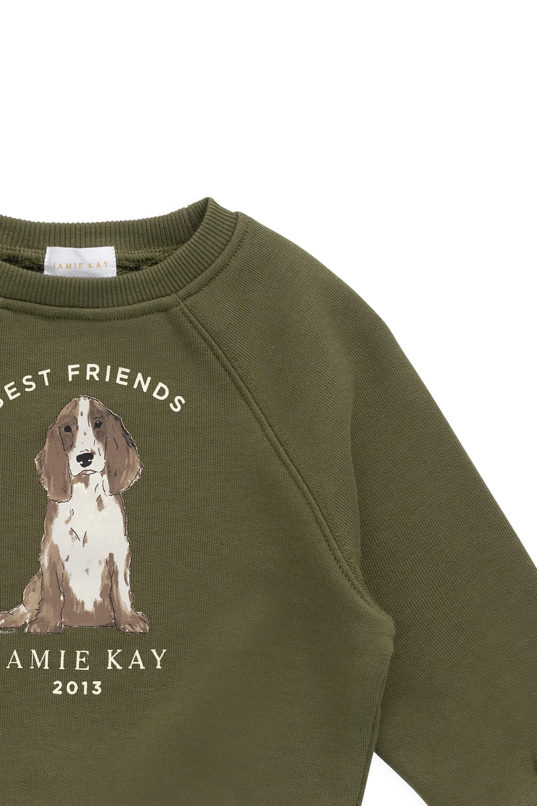 Organic Cotton Hayes Sweatshirt - Sicilian Olive Best Friends